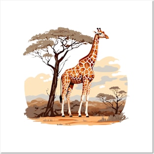 Watercolor Giraffe Posters and Art